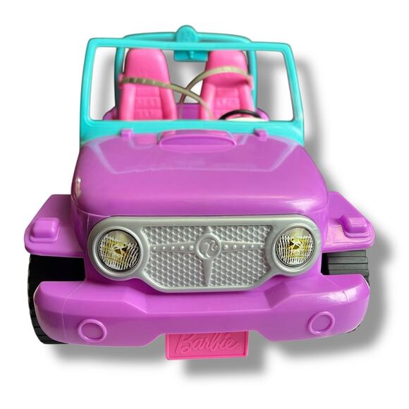 Barbie Doll Jeep 2019 Pink Purple Blue Two Door Vehicle Off Road Car Mattel - Picture 5 of 11